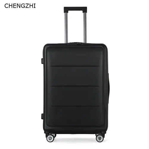 CHENGZHI2" 24" дюймовый креативный откидной Чехол для багажа на колесах, Спиннер на колесиках, кабина для ноутбука, тележка для мужчин и женщин, чемодан для путешествий - Цвет: black
