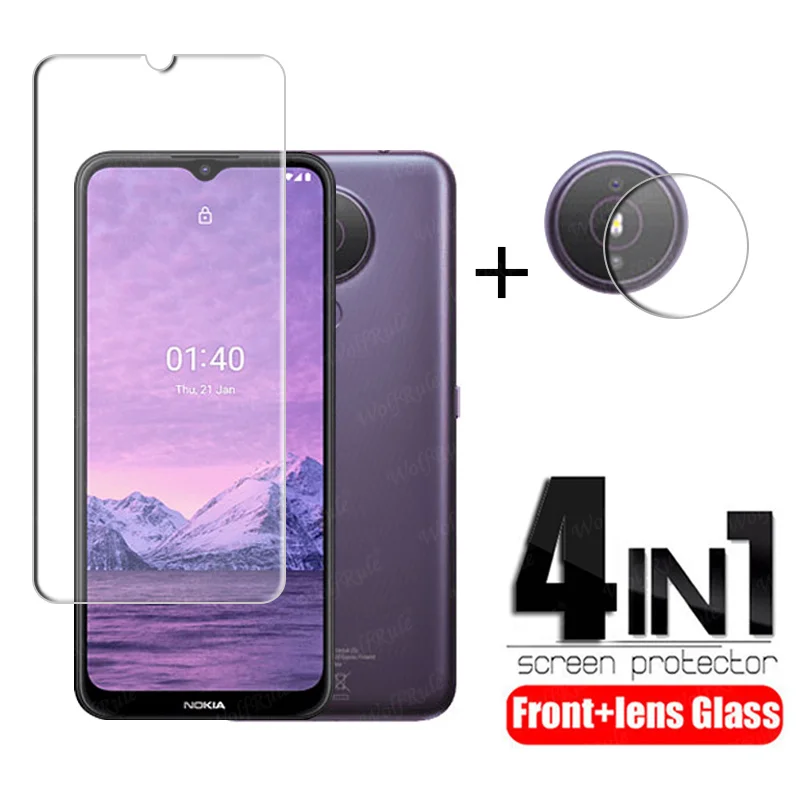 

4-в-1 для Nokia 1,4 стекло для Nokia 1,4 Закаленное стекло протектор экрана Защитная пленка для камеры для Nokia 1,4 стекло объектива 6,52"
