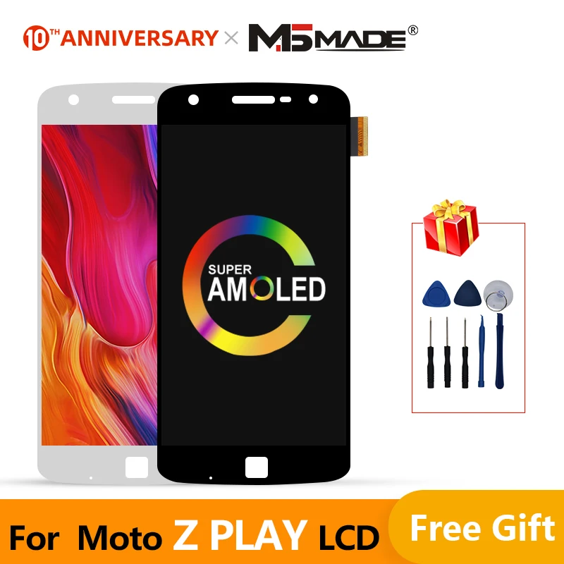 Super AMOLED для Motorola Moto Z Play XT1635 02 LCD сенсорный экран дигитайзер дисплей Замена MOTO