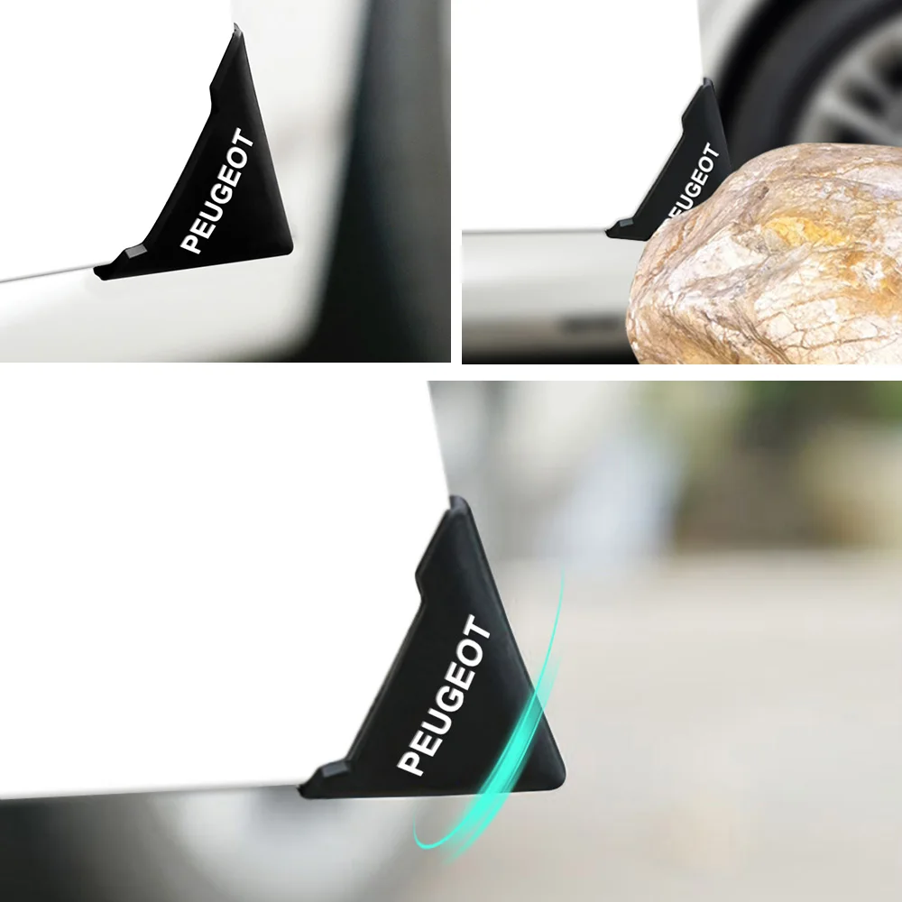 

2Pcs Car Door Corner 90 Degree Angle Corner Cover Silicone Bumper Anti-Scratch Scratch For Peugeot 206 308 307 207 208 3008 407