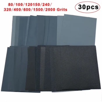

30pcs/set 80-2000 Grit Sandpaper Wet Dry Abrasive Paper Grinding Tool 230x280mm