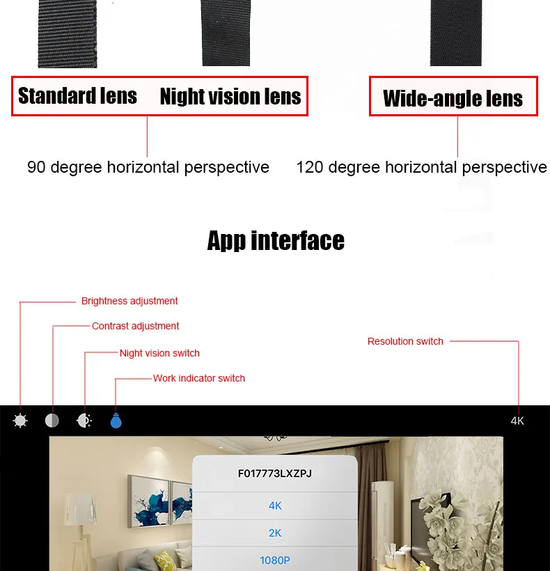 JOZUZE HD 4K DIY Portable WiFi IP Mini Camera Night