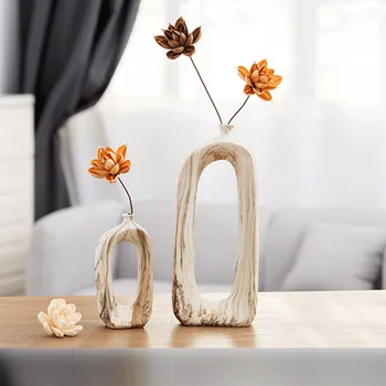 

NORDIC STYLE CLOUD GATE MOVING COIL CERAMIC DESKTOP VASE LIVING ROOM ENTRYWAY INSERT FLOWER FLOWERPOT ORNAMENTS X3277