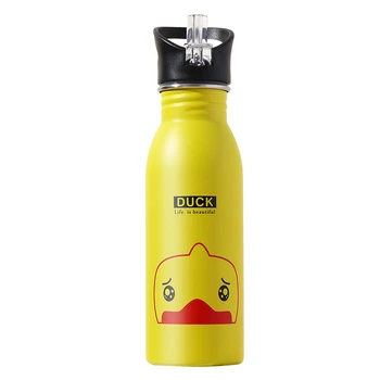 

Kids Cartoon Water Bottles Portable Stainless Steel Outdoor Sports Bottle Travel Kettle Cute Water Bottle With Straw 500ml