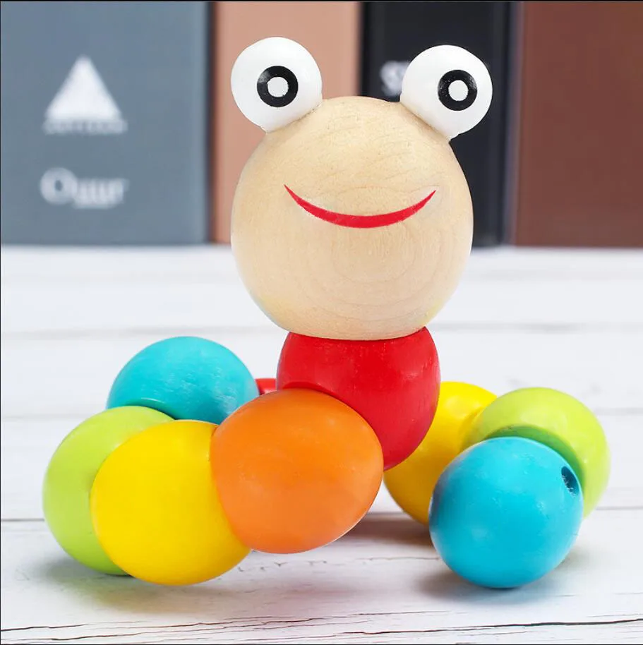 

Colorful Wooden Worm Puzzles Kids Learning Educational Didactic Baby Development Toys Fingers Game for Children Montessori Gift