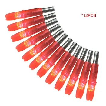 

12PCS/SET Super Bright LED Luminous Arrow Nock Tail Outdoor Hunting Shooting Archery Arrow Bow Dual Tail Inside Light Hot