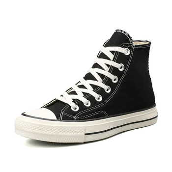 

New Hot Sale Skateboarding Shoes Classic Unisex Canvas High Top Anti-Slippery Comfortable Breathable Sneaksers Rubber