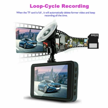 

Car Auto 4inches Dual Lens HD DVR Rearview Mirror Night Vision Recorder Camera