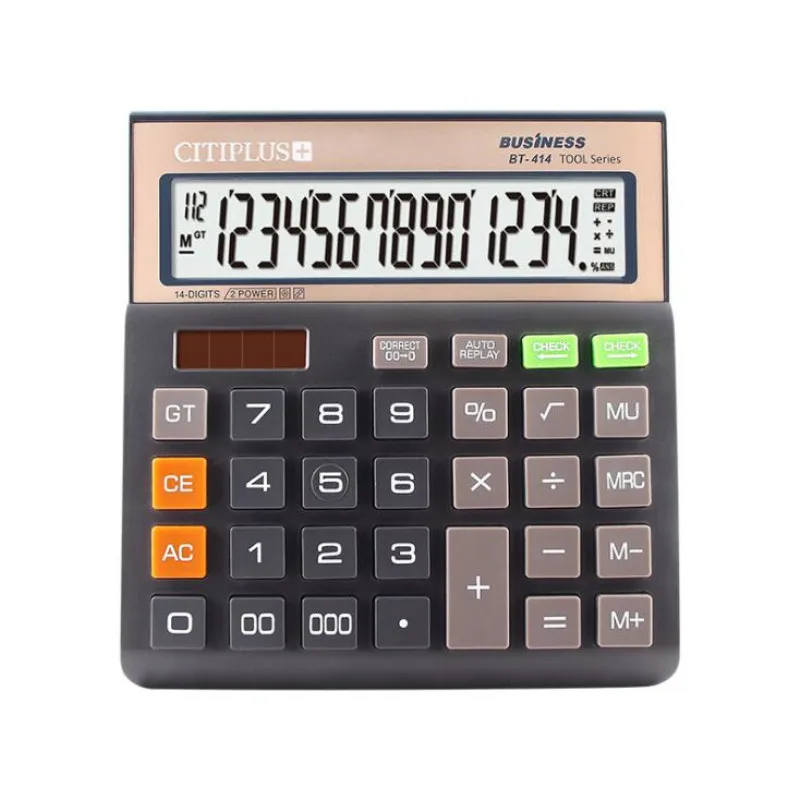 New 414 calculator dual power 112 step calculators 14 digit display calculator for Corporate Office Individual 1 New 414 calculator dual power 112 step calculators 14 digit display calculator for Corporate Office Individual 3