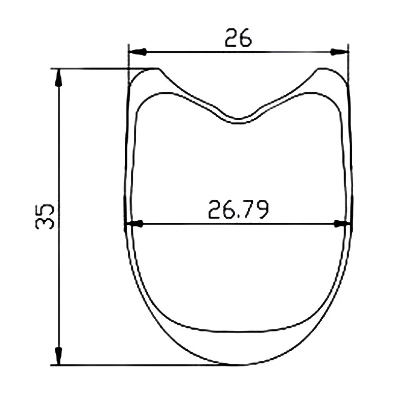 700C 35mm x 26mm width light road bike carbon rims Tubular bicycle rim special brake track 16H 18H 20H 21H 24H 28H 32H 36H