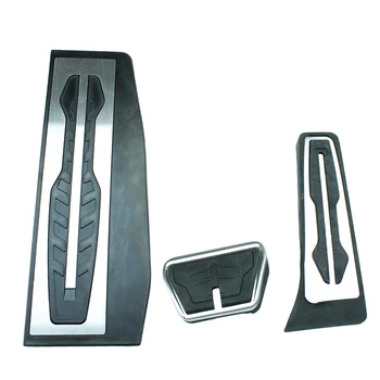 

Gas Fuel Brake Footrest Foot Rest Pedal Plate Pad Cover AT 3PCS FOR BMW Nuevo serie 1 2 3 4 GT Touring gas Foot Brake Pedal Pad