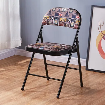 

Folding Stool Simple Household Armchair Dining Chair Office Chair Casual Stool Portable Folding Chairs Computer Chair