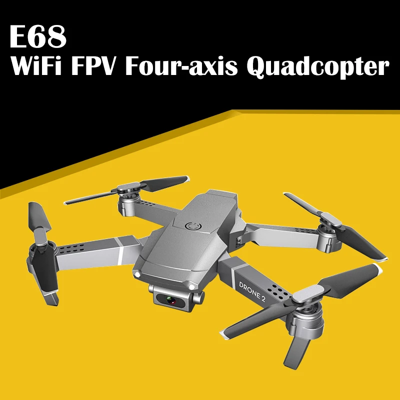 E68 Drone HD Wide Angle Camera 4K WIFI 1080P Video Live Recording Quadcopter Height To Maintain Foldable Toys FPV Drones | Игрушки и