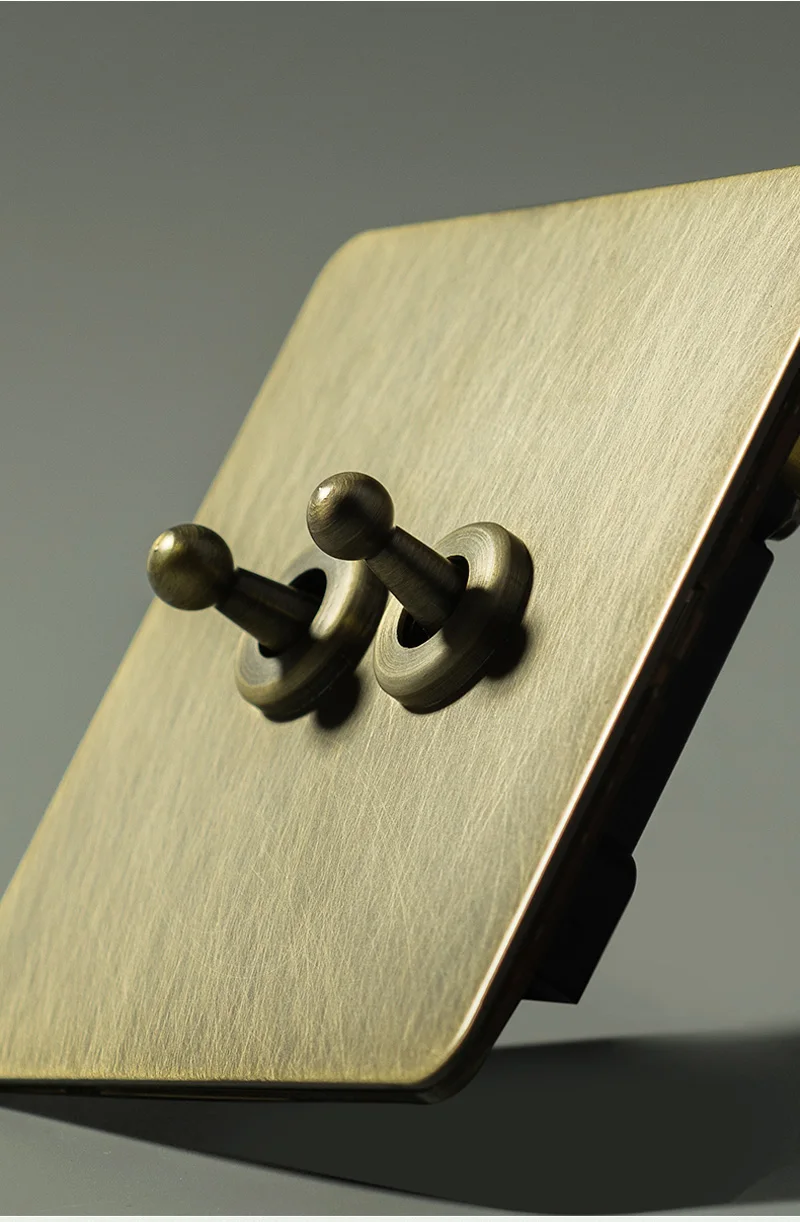 Stainless Steel Bronze Pattern Toggle Switch, Painel
