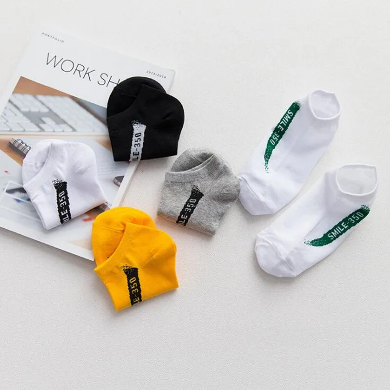 MEN'S Ankle Socks Coconut Men's Socks English Lettered Pure Cotton Socks Wholesale Men And Women Couples Cotton Hot Selling Sock
