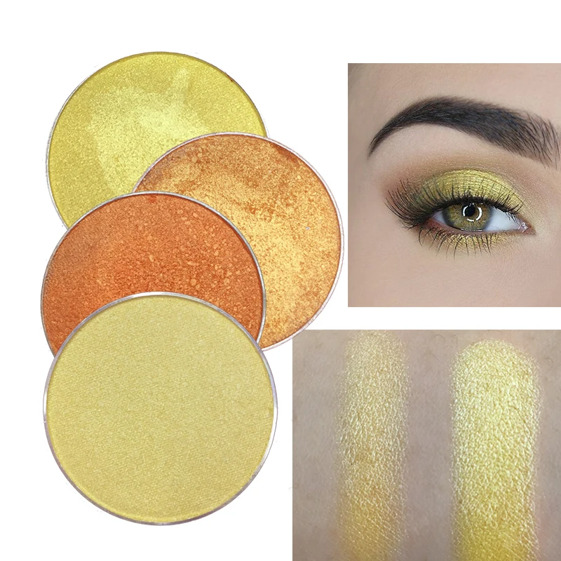 

R&B Popular Orange Color Eyeshadow Pigment Waterproof Yellow Eyeshadow Makeup Beauty Make Up Cosmetic Pallete