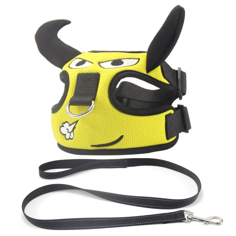 Harness and Leash Поводок для собак, светоотражающая лента, дышащая сетка, поводок для собак, поводок для собак, ошейник, аксессуары - Цвет: Harness and Leash