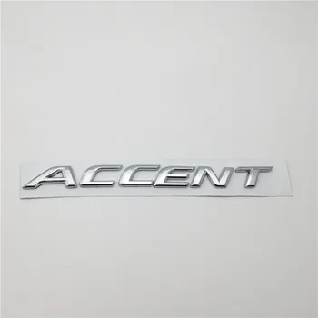 

Word For ACCENT Chrome Car Rear Trunk Emblem 3D Letter Sticker Auto Custom Tailgate Badge Decal