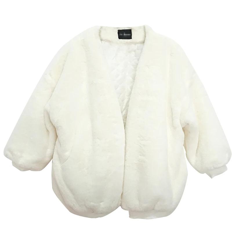 Зимние женские пальто из 2019 меха норки, Роскошные плотные теплые женские большие размеры, Женский плюшевый кардиган, верхняя одежда