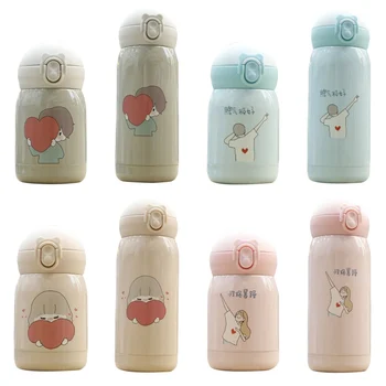 

Stainless Steel Water Bottle Couple Gift Portable Vacuum Insulated Thermos Flask For Kids Student