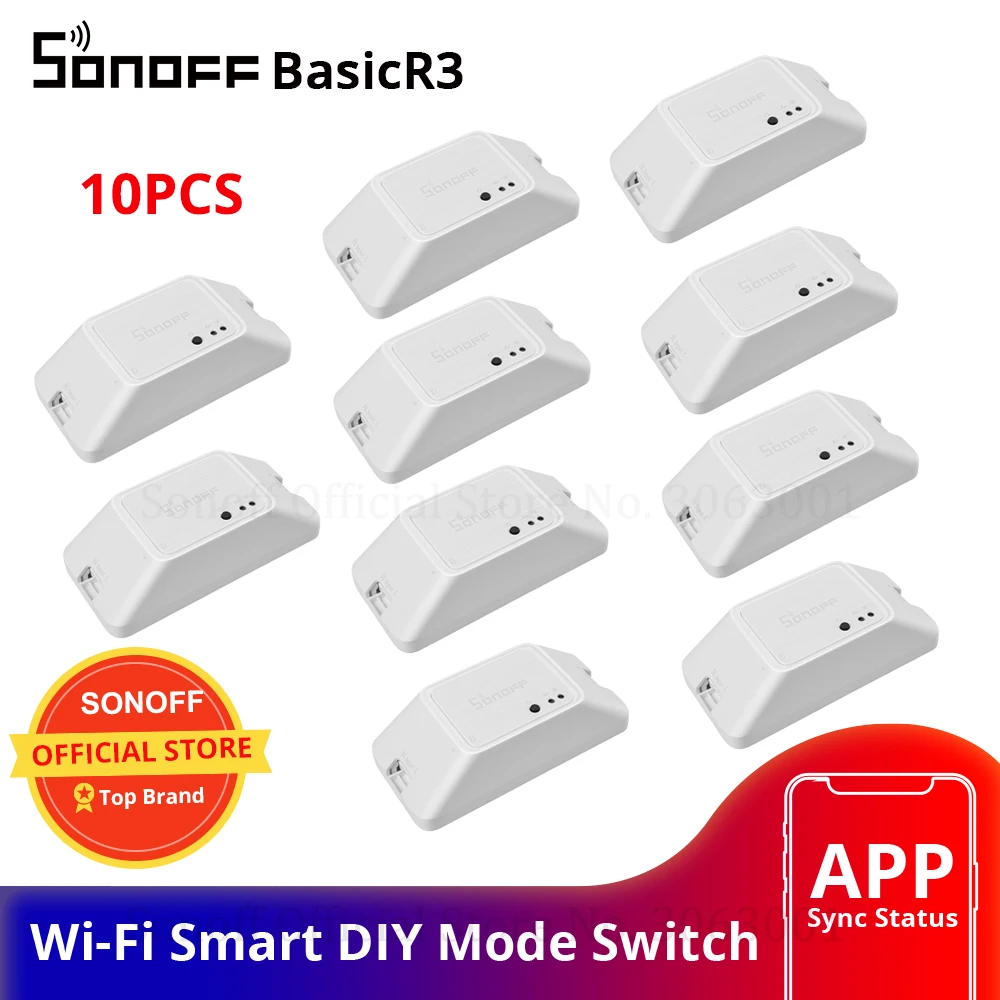Cheap 10PCS SONOFF BASICR3 Wifi Smart Switch DIY Module 10A Wireless ...