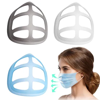 

3pcs 3d Face Mask Inner Bracket Silicone Internal Support Frame Under Frame Lipstick Protector More Space To Breath For Adult