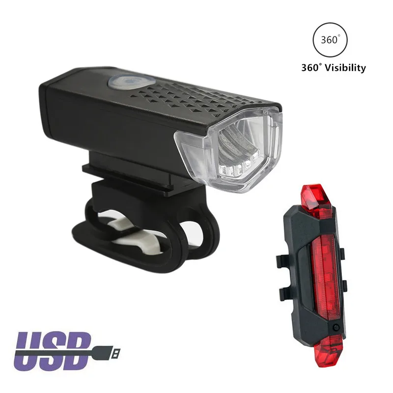 2pcs Bike Light 300 Lumens Waterproof Rear Taillight USB Rechargeable Bicycle Light Cycling Safety Warning Lamp Bike Accessories 2pcs Bike Light 300 Lumens Waterproof Rear Taillight USB Rechargeable Bicycle Light Cycling Safety Warning Lamp Bike Accessories