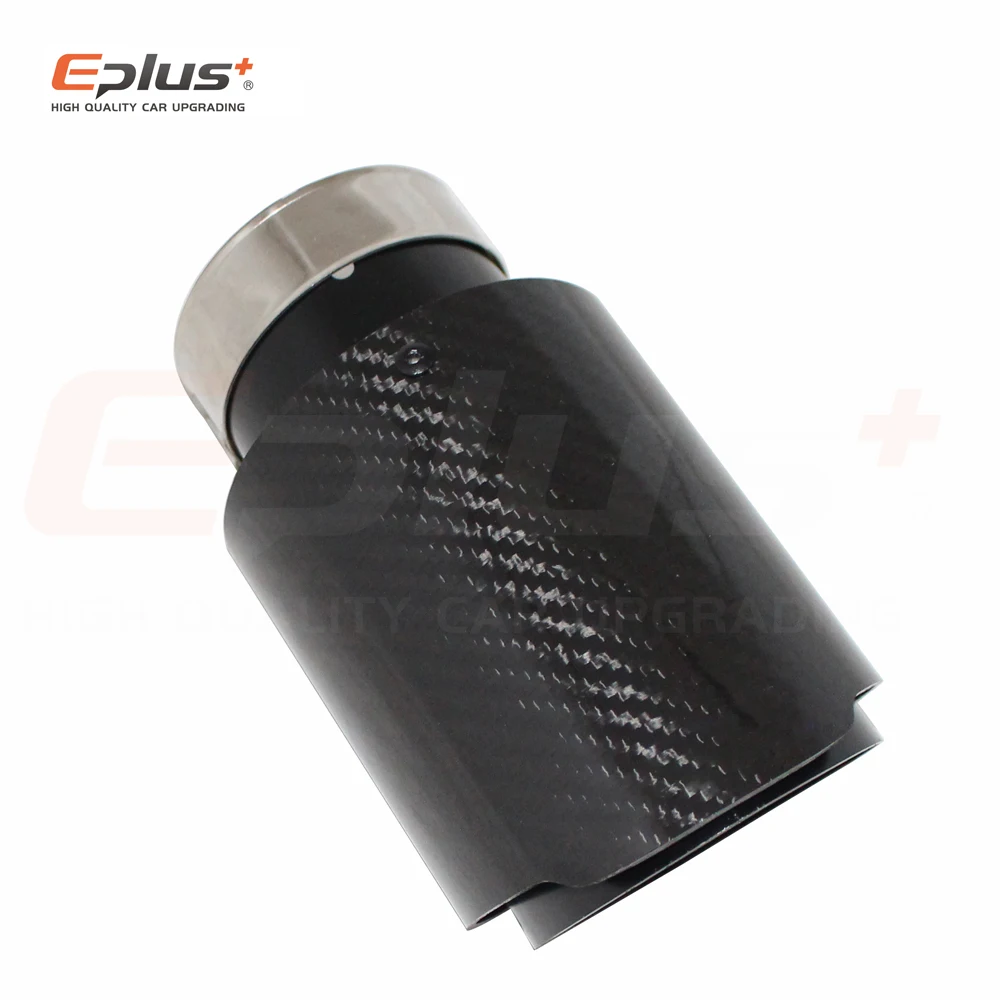 Car Glossy Carbon Fibre Exhaust System Muffler Pipe Tip, Straight Universal Black Stainless Mufflers Decorations, For Akrapovic, exhaust muffler tip,exhaust pipe muffler,exhaust trim pipe,car exhaust pipe bracket