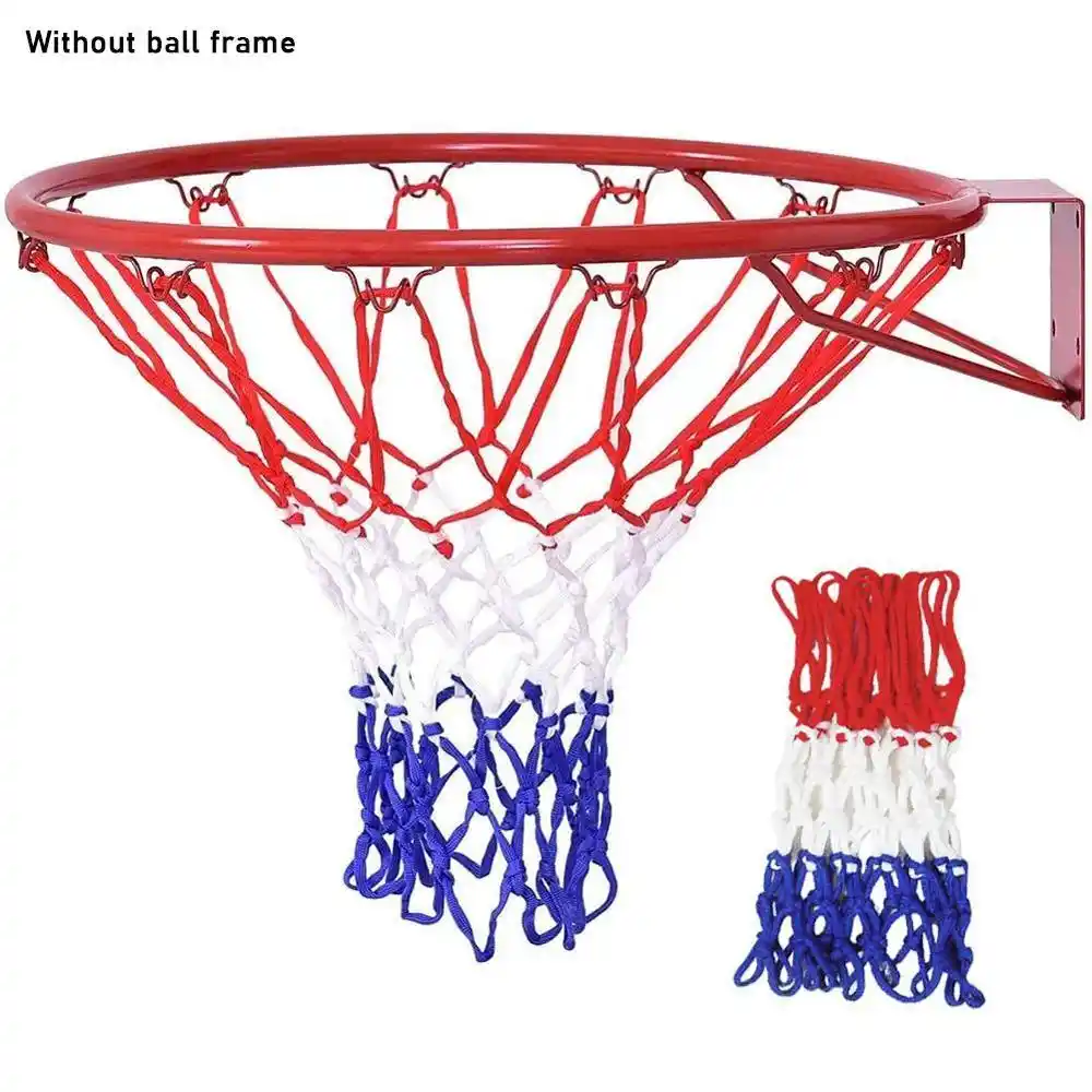 Durable Standard Nylon Thread Sports Hoop Goal Red Basketball Rim Mesh Nets C