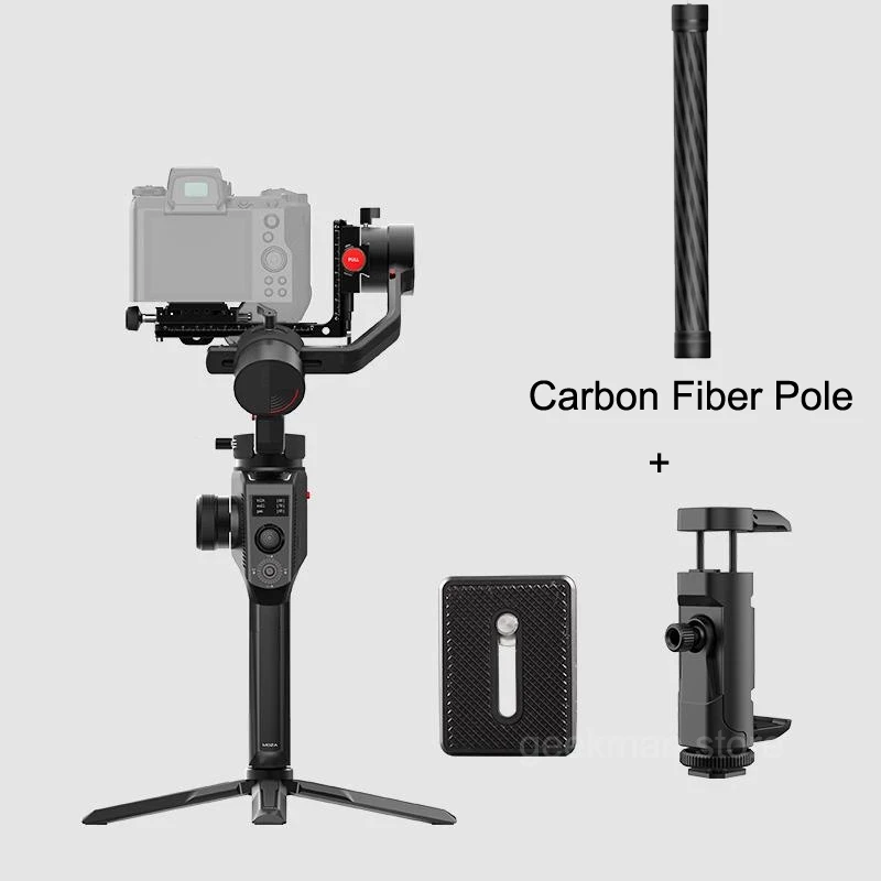 Moza AirCross 2 Gimbal 3-осевой Ручной Стабилизатор камеры Для беззеркальных BMPCC 4K Canon DSLR VS DJI RONIN SC S AK2000 CRANE 3 2 - Цвет: Aircross 2 w pole
