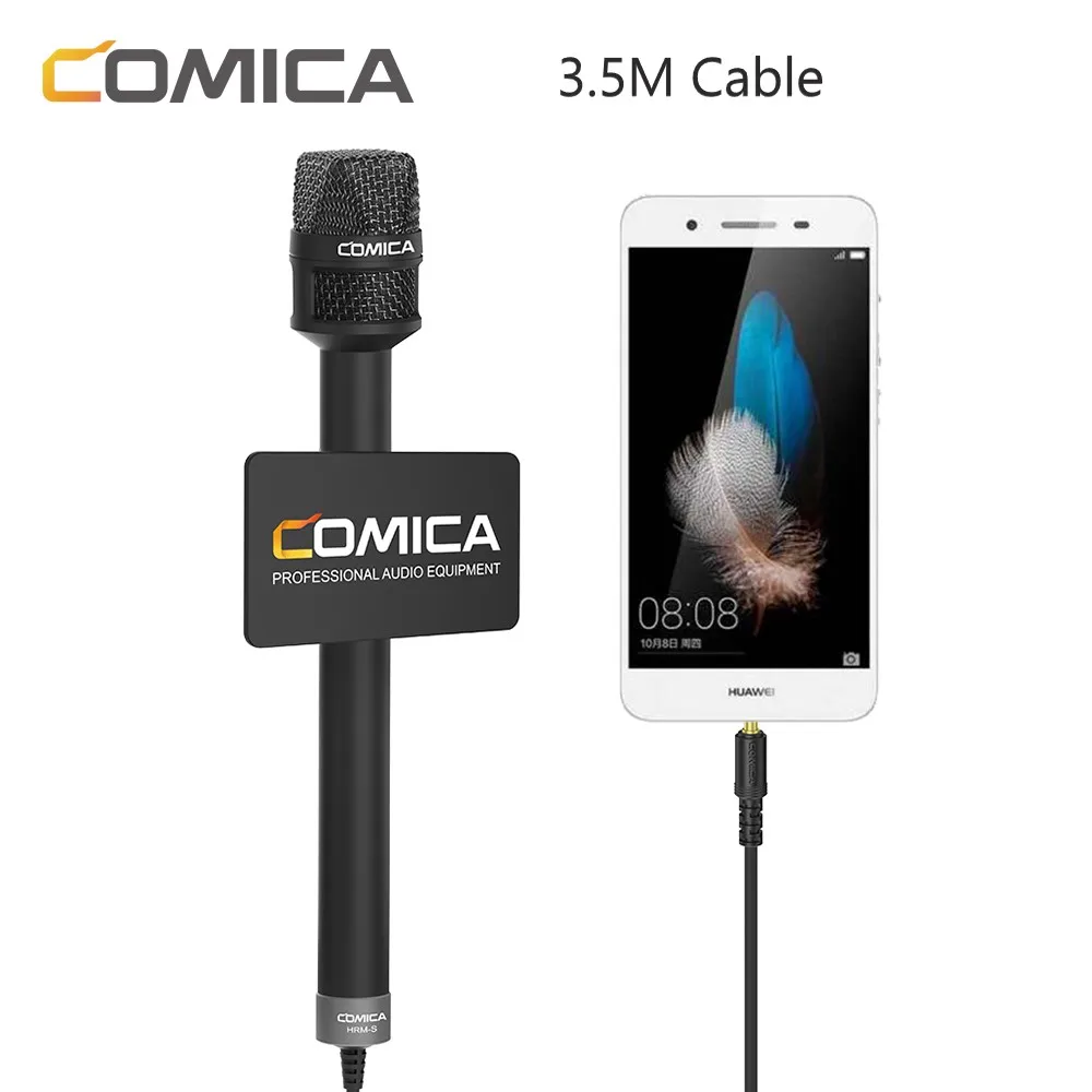 

Comica HRM-S 3.5M Handheld Interview Microphone Recorder Mic for Smartphone Reporter Microphone Photography Video Recording