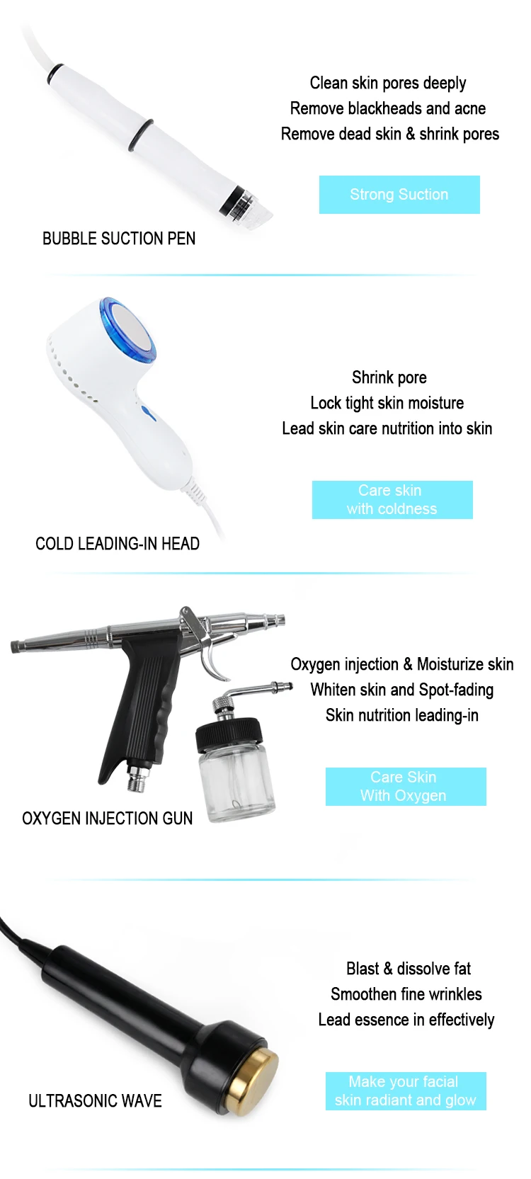 2018 new updated Face Rejuvenation skin lifting aqua facial machine skin care dermabrasion aqua machine peel