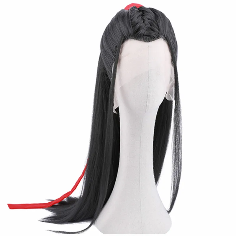 Fluffy Style Chen Qing Ling Cosplay Hair Classic Warrior Swodsman Hair Products Antique Hanfu Men Halloween Dress Up