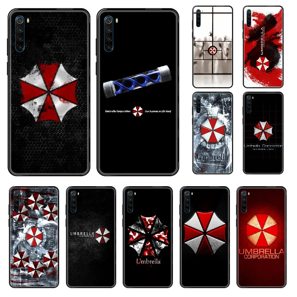 Чехол для телефона Umbrella Corporation Xiaomi Redmi Note S2 4 5 6 7 8 A S X Plus Pro черный Водонепроницаемый