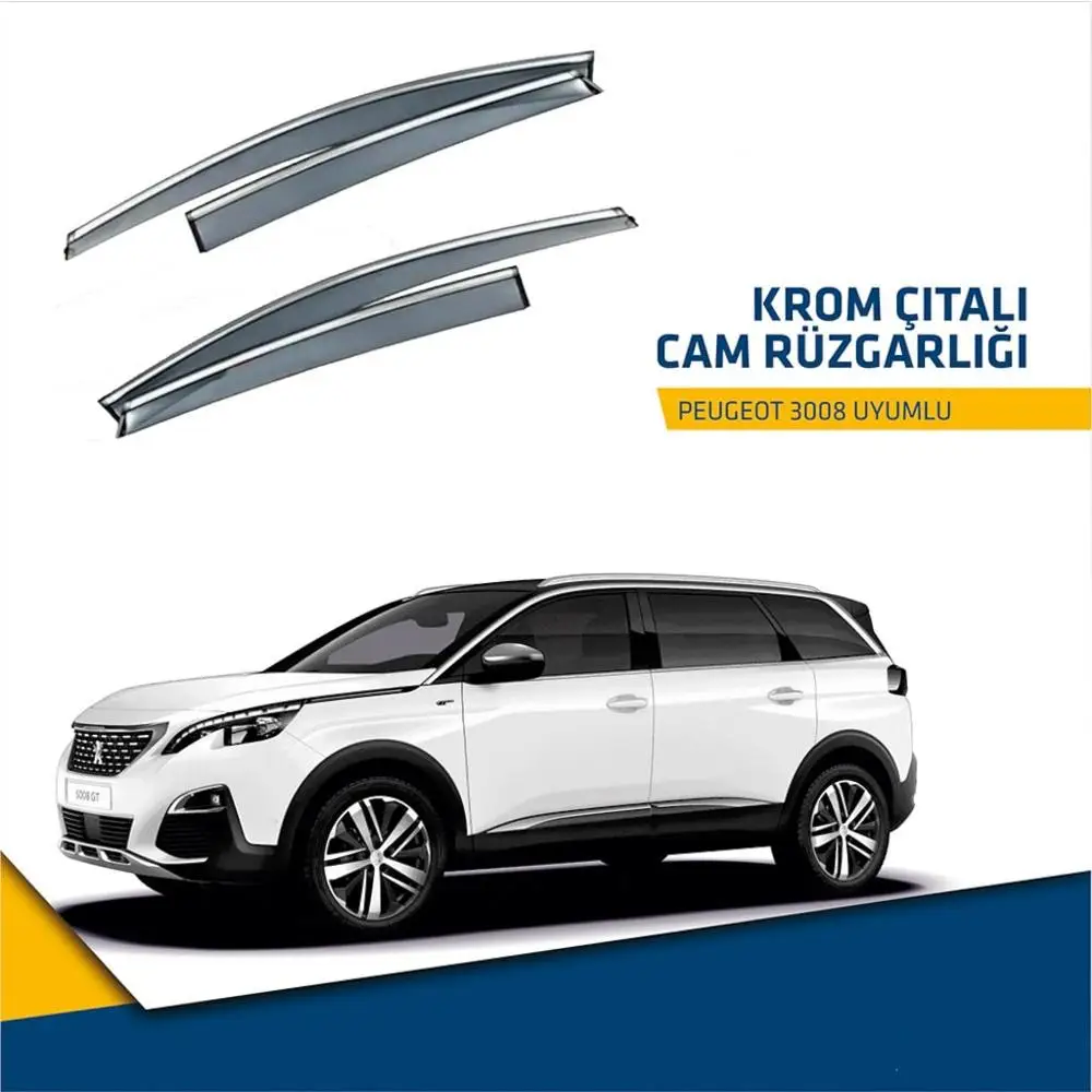 For Peugeot 3008 , 5008 Chrome Wind Deflectors 20162020 Sport Rain