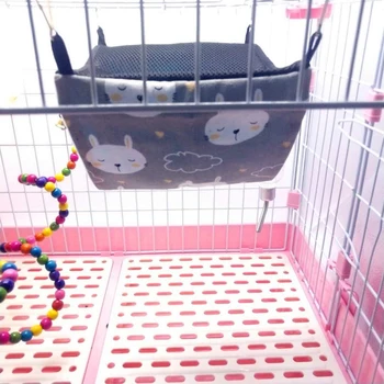 

Pet Rat Bird Parrot Hamster Hammock Chinchilla Embossed Owl Printed Guinea Rabbit Kitten Hanging Bed Cage Accessories Pet Swing