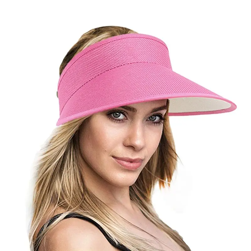 Sun Visors For Women Faux Linen Fashion Hats For Women Sports Visor