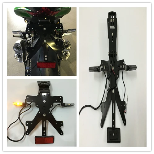 

Для KAWASAKI Z1000 Z800 Tail Tidy Fender задний кронштейн для номерного знака Рамка для задней карты светодиодный светильник номерного знака 2017-2019