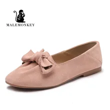 Новинка года; модные водонепроницаемые мокасины; удобные женские туфли из натуральной кожи с бантом; цвет розовый, черный; повседневная обувь на плоской подошве для девочек