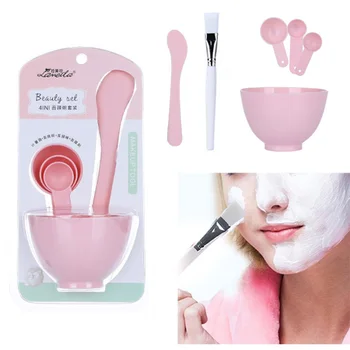 

Odorless Anti-Drop Facial Beauty Mask Bowl Women Cosmetic Makeup Tool with Brush Mixed Stir Spatula Stick Measuring Spoon kit