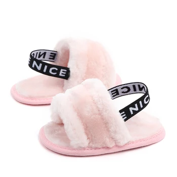

WEIXINBUY 2019 Newborn Toddler Baby Girls Sandal winter autumn Shoes 3 Style Fur Solid Flat With Heel Outfit 0-18M Baby Shoes