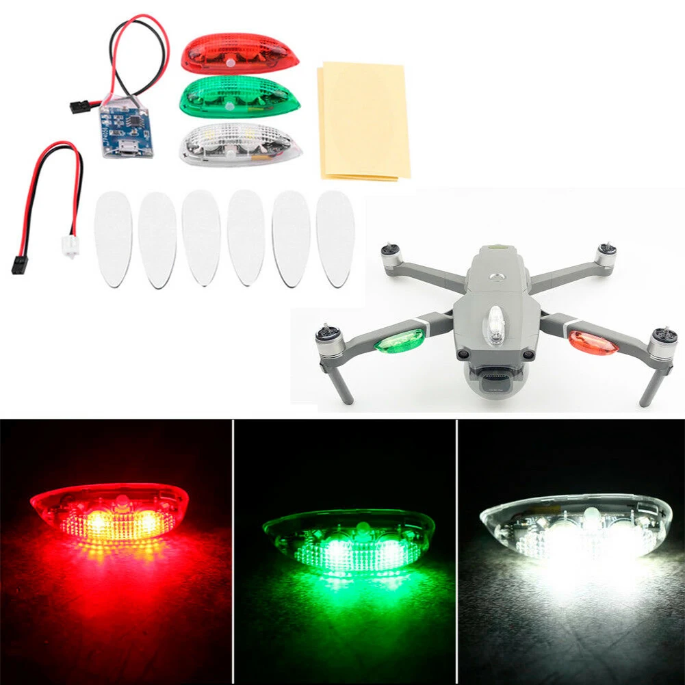 $28.76 LED Lamp Anticollision Flashing Replacement Accessory Drone Strobe Light Searching Plastic Night F