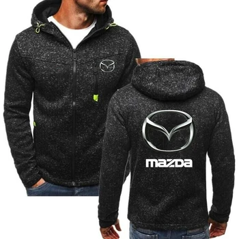 

Solid Color Zipper New Style Wild Men's Hoodies Casual Mazda Car LOGO Men Comfortable Fashion Muscle Classic Fast delivery Tops