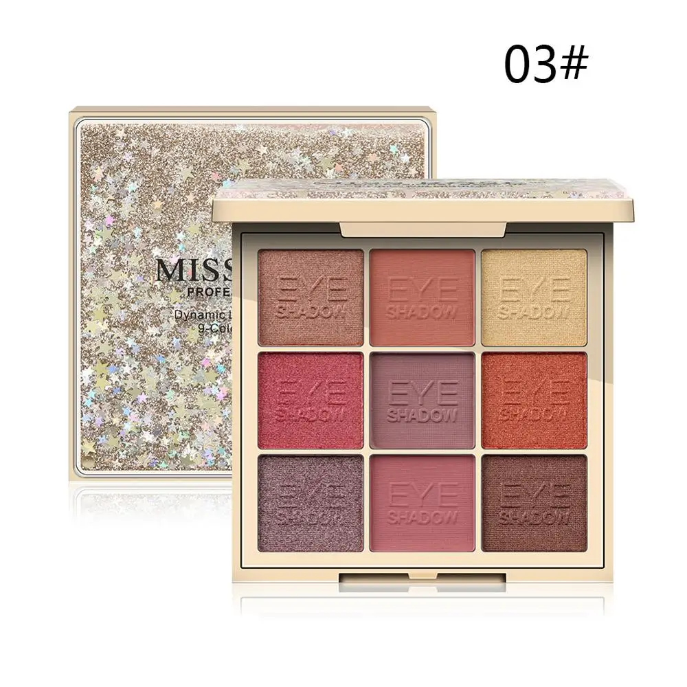 Miss Rose 9 цветов матовые тени для век палитра блеск мерцающий макияж металлик
