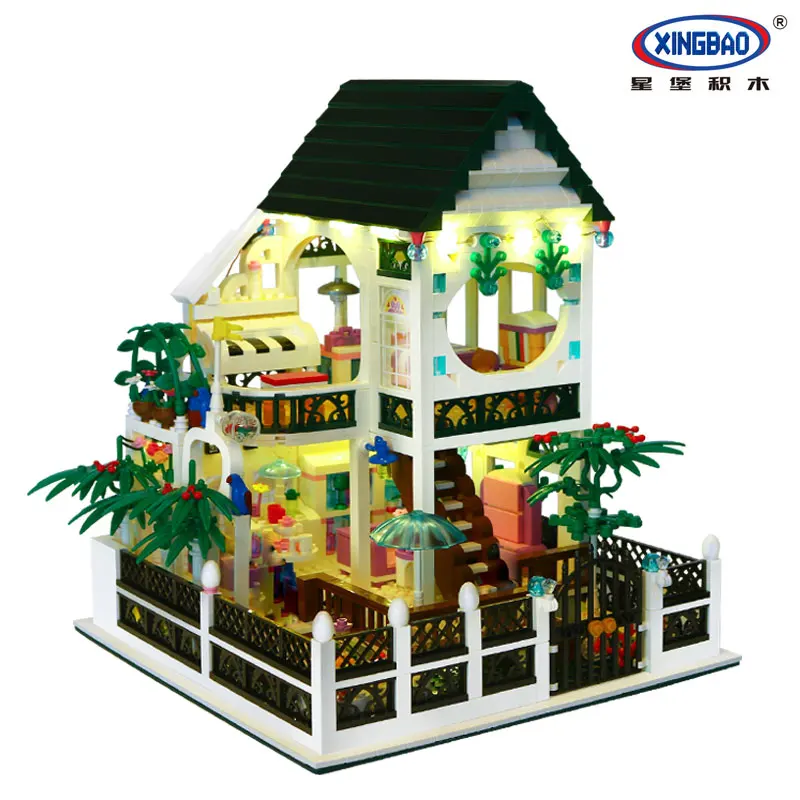 1500pcs DHL 01202 китайские строительные игрушки романтическое сердце набор с USB светильник строительные блоки кирпичи детские рождественские игрушки, подарки - Цвет: 1500pcs