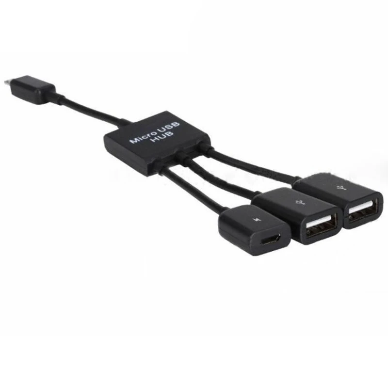 1 шт. 3 в 1 Micro USB 2,0 кабель адаптер Разъем питания зарядный концентратор для планшета