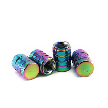 

Rainbow Color 3 Groove Aluminum Style Car Wheel Tire Valve Car Wheel Valve Cover Caps Covers Motorcycle Bike Car Tires Styling