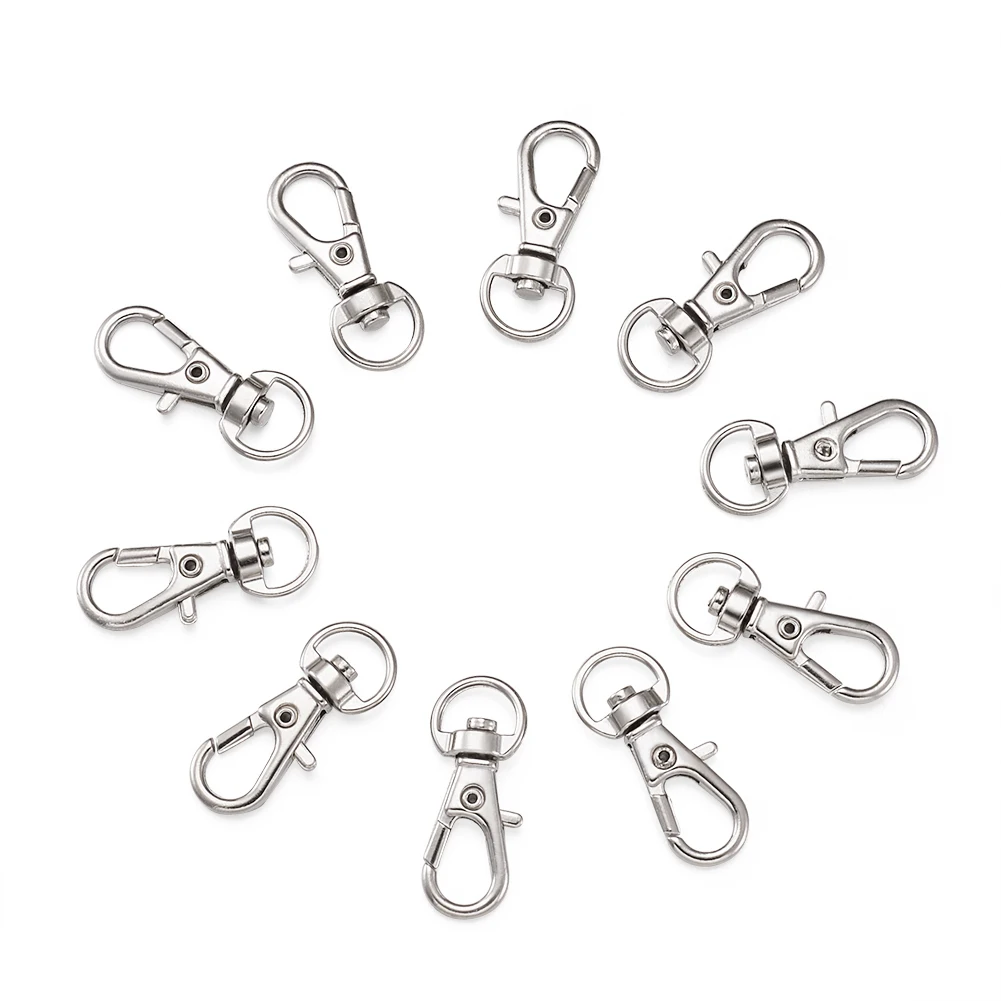 Gancho para Faça Liga Giratória Lagosta Garra Fechos Colhedor Snap Você Mesmo Chaveiro Anel Jóias Fazendo Acessórios 13x32mm 500 Pçs 4 Componentes p/ joias