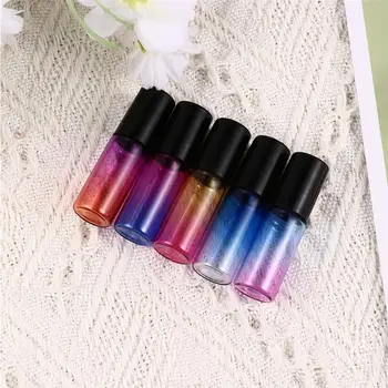 

5PCS 5ML Roll-On Bottles Gradient Color Roller Bottles Portable Glass Roller Balls Bottles Refittable Glass Roller Bottles