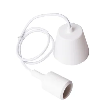 

Silicone Hanging Lamp Holder with E27 Base LED Light Socket for Kitchens Dining Rooms Living Rooms Corridor Bars Restaurants (Wh